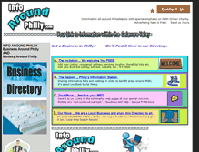 Tablet Screenshot of infoaroundphilly.com